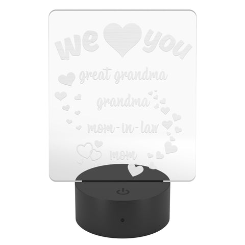 Mother's Day Light Up Sign, Laser Etched Acrylic