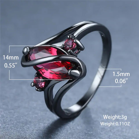 Elves Red Crystal Ring