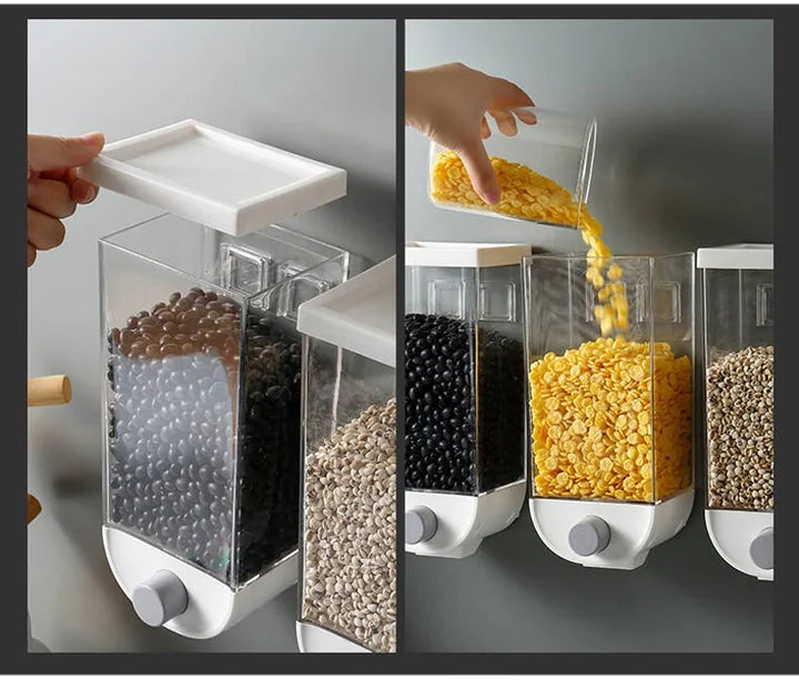 Wall-Mounted Kitchen Multi-Grain Dispenser